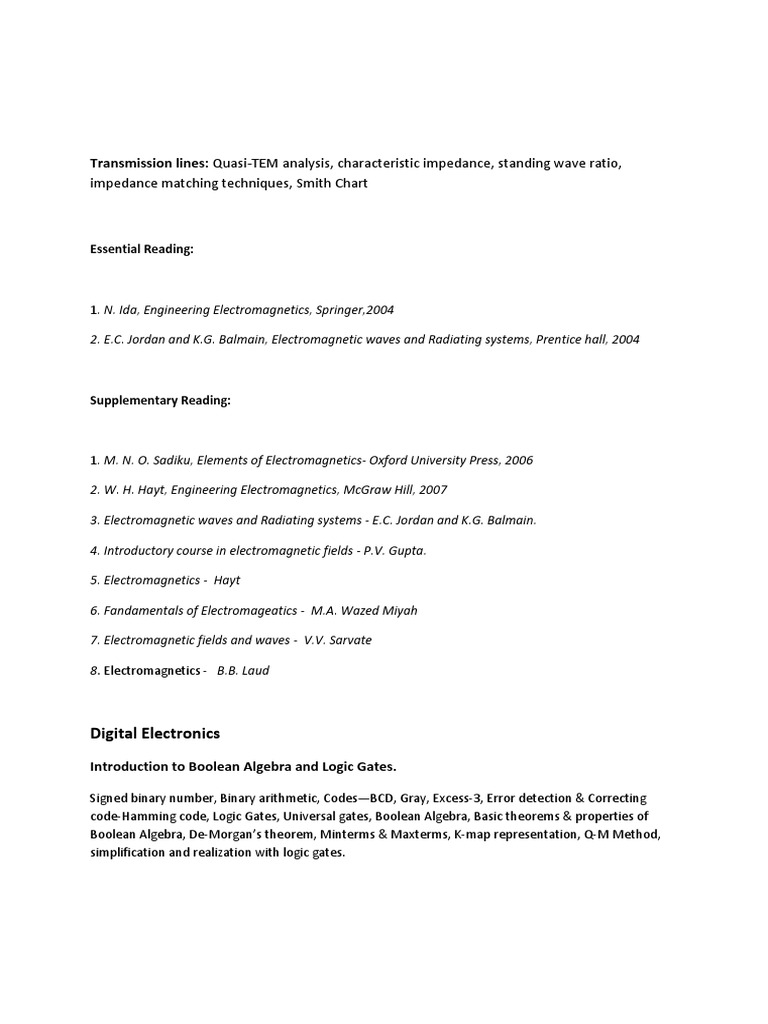 Transmission & Digital Electronics Guide | PDF | Logic Gate | Digital ...