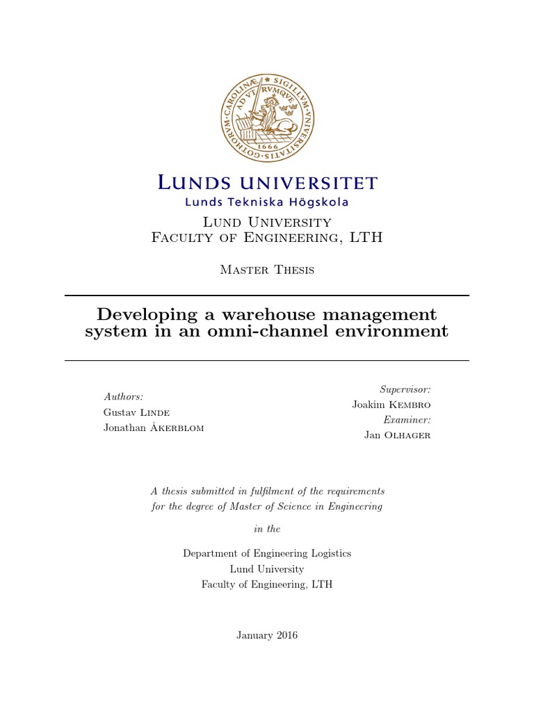 Developing A Wms In An Omni Channel Environmen Pdf Point Of Sale