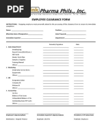 Employee Clearance Form Copy