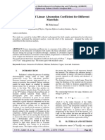 Determination of Linear Absorption Coefficient for Different Materials