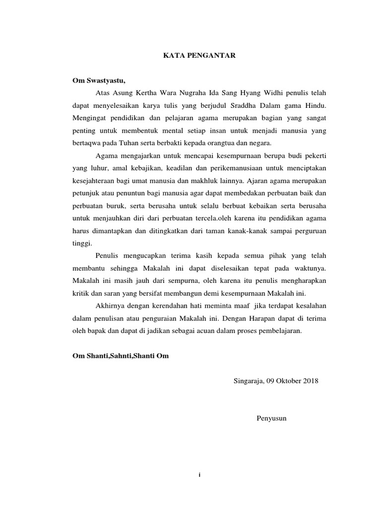 Makalah Panca Sradha