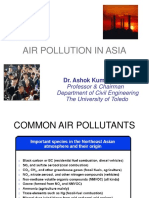 Air Pollution in Asia: Professor & Chairman Department of Civil Engineering The University of Toledo