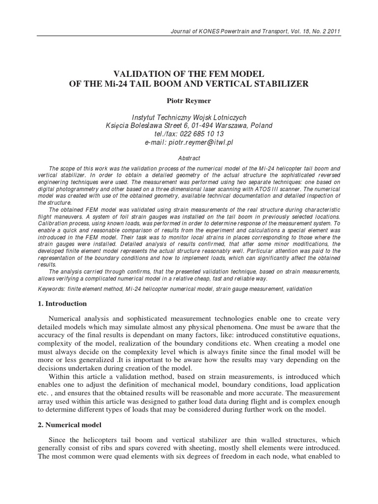 2011 Reymer Validation PDF | PDF | Finite Element Method | Computer ...