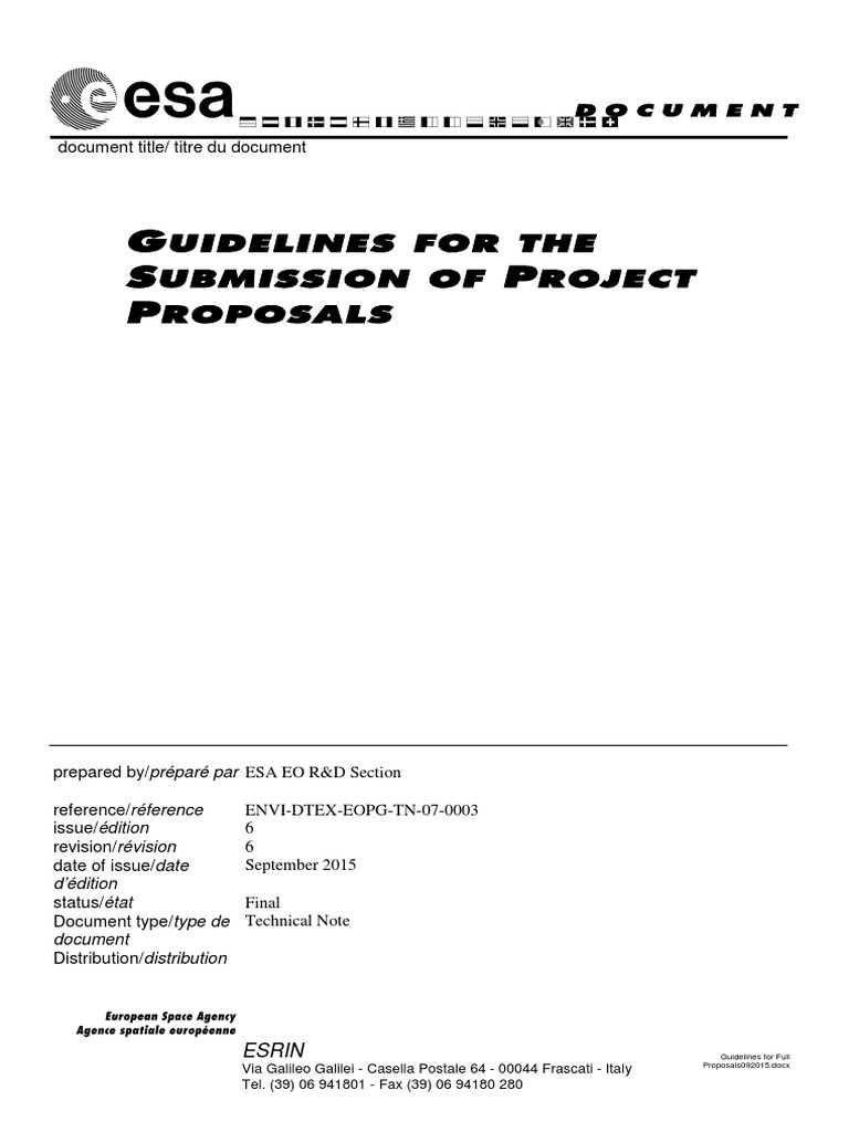 Project Proposal Submission Guidelines | PDF | Feasibility Study ...