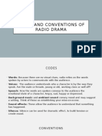 Codes and Conventions of Radio Drama
