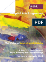 The Value of Meaningful Activity - Hospital Arts Programme January to March 2019