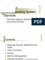 More Operating System Services: The Other Features Offered by Commercial Rtoss
