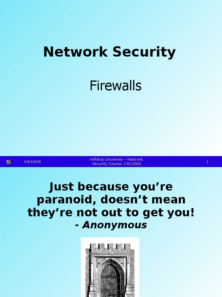 Csc290 - ch10 Firewall | PDF | Firewall (Computing) | Proxy Server