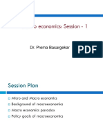 Macro Economics: Session - 1: Dr. Prema Basargekar