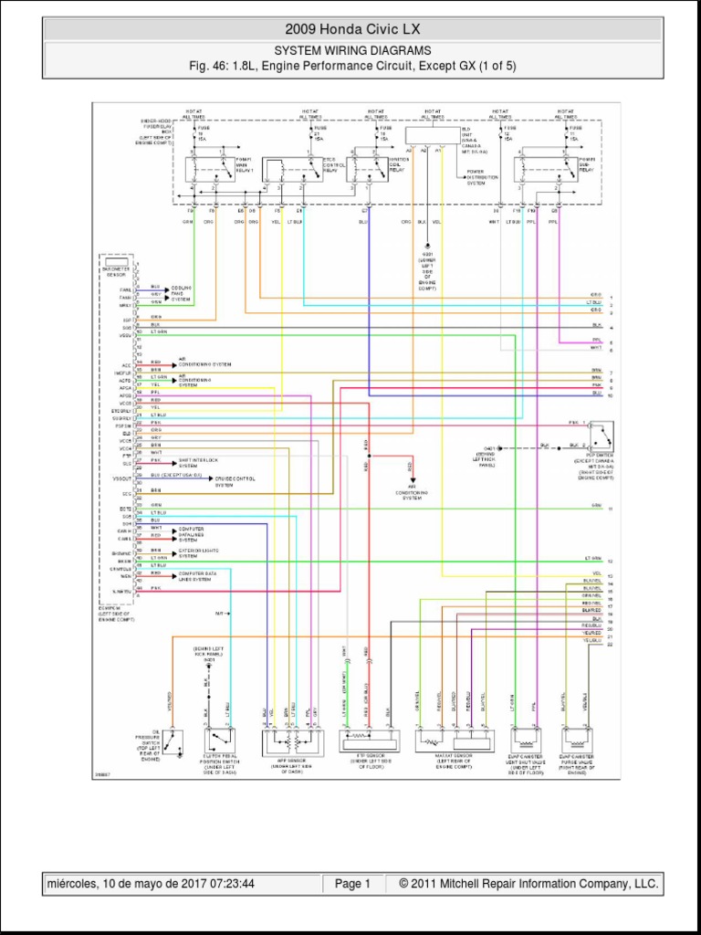 Diag - Elec Honda Civic LX 1.8 2009 | PDF | Finance \u0026 Money Management, image size:768x1024