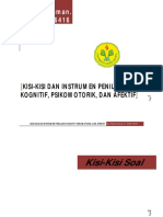 Kisi-Kisi Dan Instrumen Penilaian Kognitif PDF