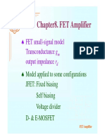 Chapter8. FET Amplifier: FET Small-Signal Model Transconductance G Output Impedance R