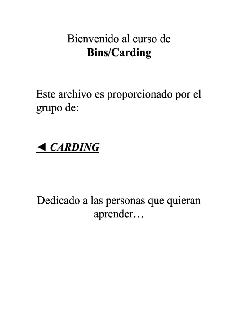 Curso e Bins y Carding PDF Servidor proxy Suplantación de identidad