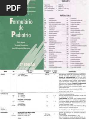 Formulario De Pediatria 3a Ed Pdf Pdf Penicilina Especialidades Medicas