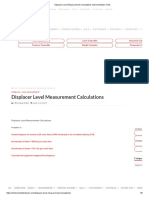 Displacer Level Measurement Calculations Instrumentation Tools