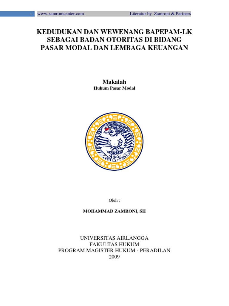 Makalah+Hukum+Pasar+Modal
