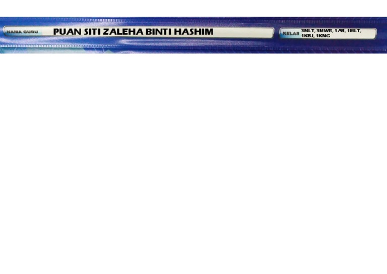 Puan Siti Zaleha Binti Hashim Classes | PDF