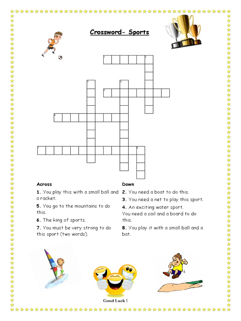 CrosswordSports A Racket. This. You Need A Sail and A Board To Do