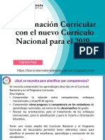 Programación Curricular Con El Nuevo Currículo Nacional para El 2019 PDF