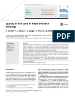 Quality of Life Tools in Head and Neck Oncology