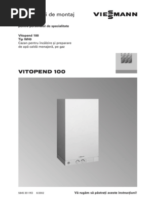 Manual Viessmann Vitopend 100 WH0 PDF | PDF