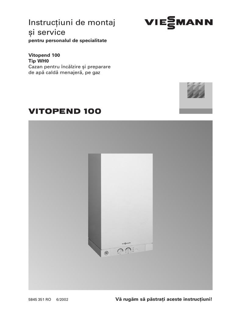 Manual Viessmann Vitopend 100 WH0 PDF PDF — free download