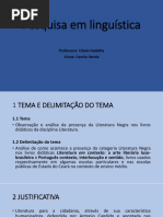Pesquisa Em Linguística