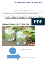 Diagrama de operaciones de proceso (DOP) para hacer limonada frozen