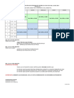 Horario de Matrícula Segundo Semestre