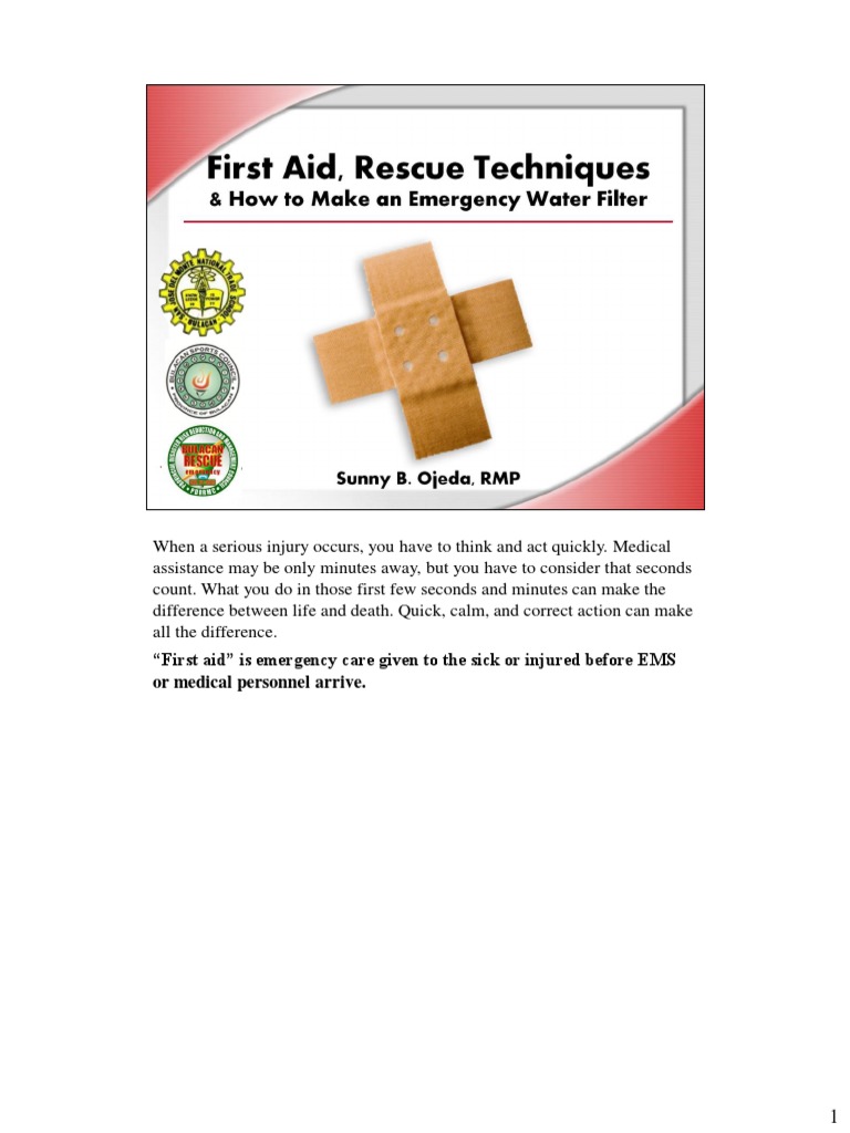First Aid Notes PDF Cardiopulmonary Resuscitation First Aid