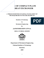 Design of Compact Plate Fin Heat Exchanger: Jainender Dewatwal