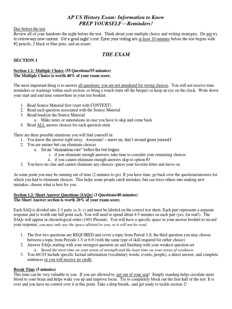 AP US History Exam Preparation Guide | PDF | Progressivism | Cold War