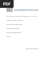 El Espacio y Tiempo Dentro Del Lenguaje en Los Niños de Preescolar