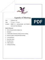 Agenda of Meeting - Exec