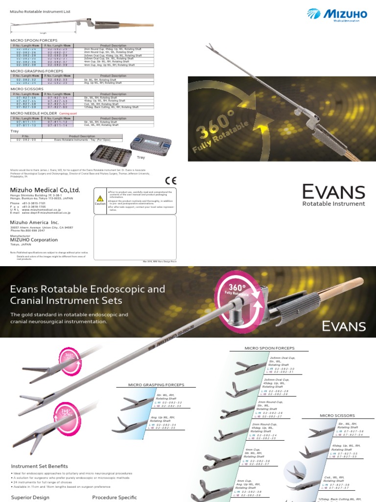 Mizuho Rotatable Surgical Instruments | PDF | Surgical Specialties ...