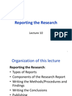 Lecture10 Reporting The Research Chap10