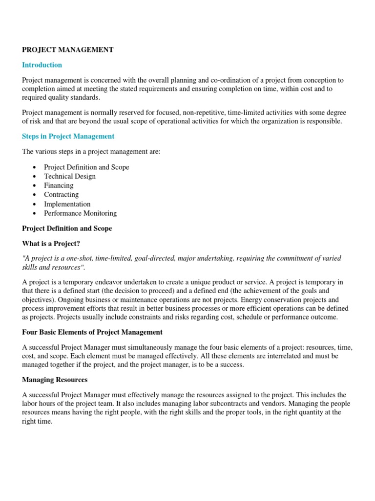 Project Management | PDF | Project Management | Investor