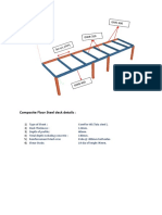 Steel section detail for single floor design