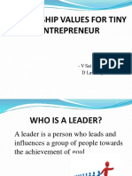 Leadership Values For Tiny Entrepreneur PL