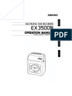 Amano Ex3500n Operation Manual