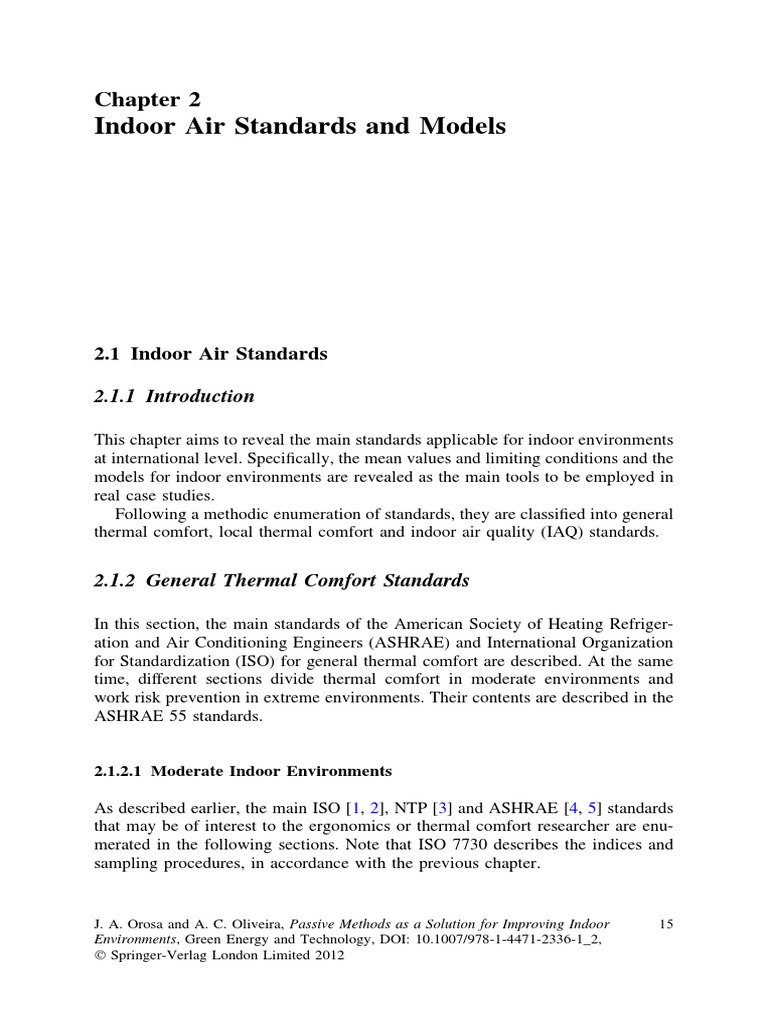 Indoor Air Quality Standards Overview | PDF | Heat Transfer ...