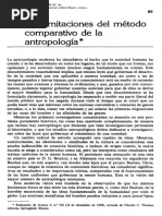BOAS Franz Las Limitaciones Del Metodo Comparativo de La Antropologia 1896 PDF