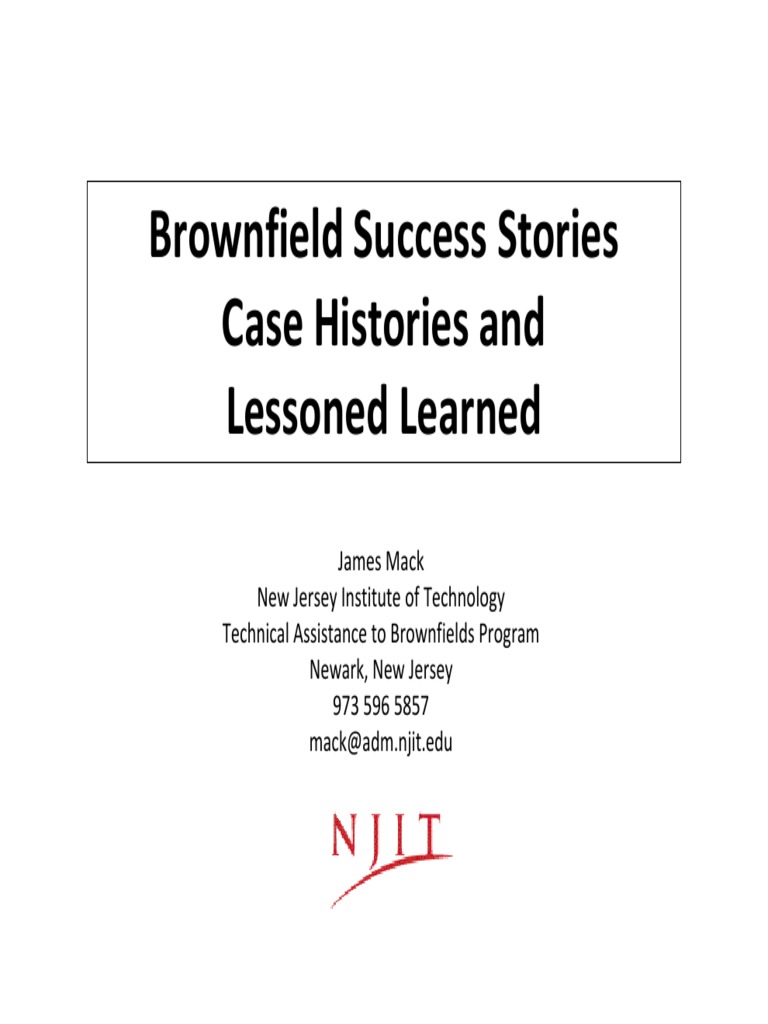 Brownfield Success Stories Case Histories and Lessoned Learned PDF