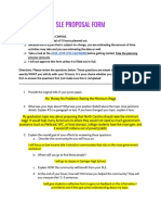 Sle Proposal Form