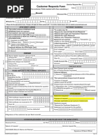 Customer Request Form