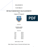 Final HR Projects on Company A & B