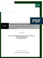 Plan de Trabajo Del Trabajo Fin de Grado Geografia e Historia 2018-2019 PDF