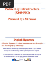 Public Key Infrastructure (X509 PKI) : Presented By: Ali Fanian