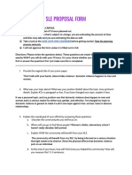 Sle Proposal Form