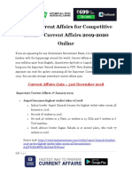 Today Current Affairs For Competitive Exams - Current Affairs 2019-2020 Online